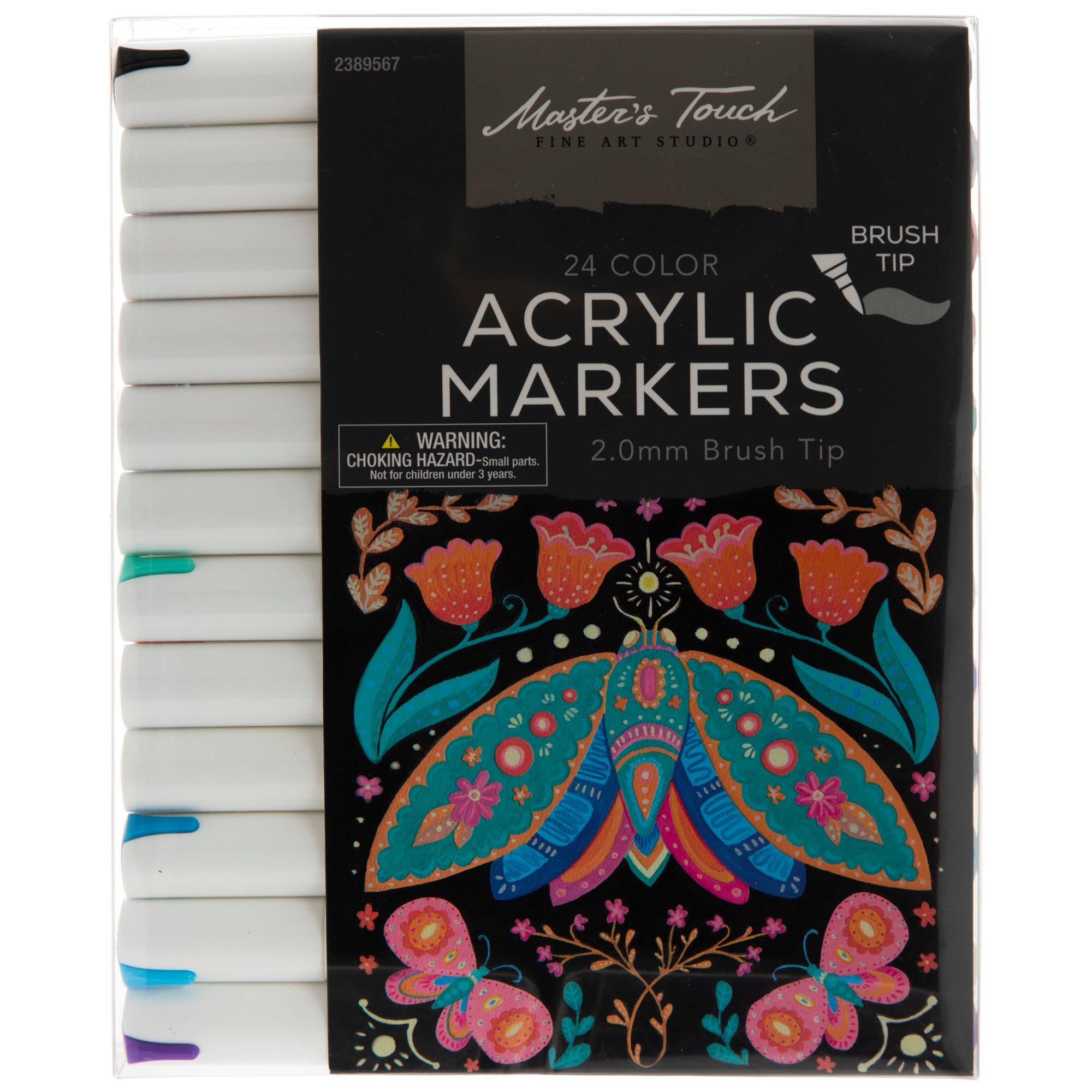 Master's Touch Brush Tip Acrylic Markers - 24 Piece Set | Hobby Lobby ...