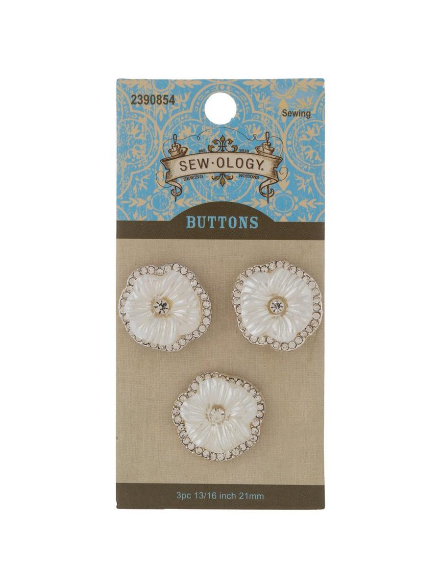 LES SIX / Flower Button Bracelet Silver