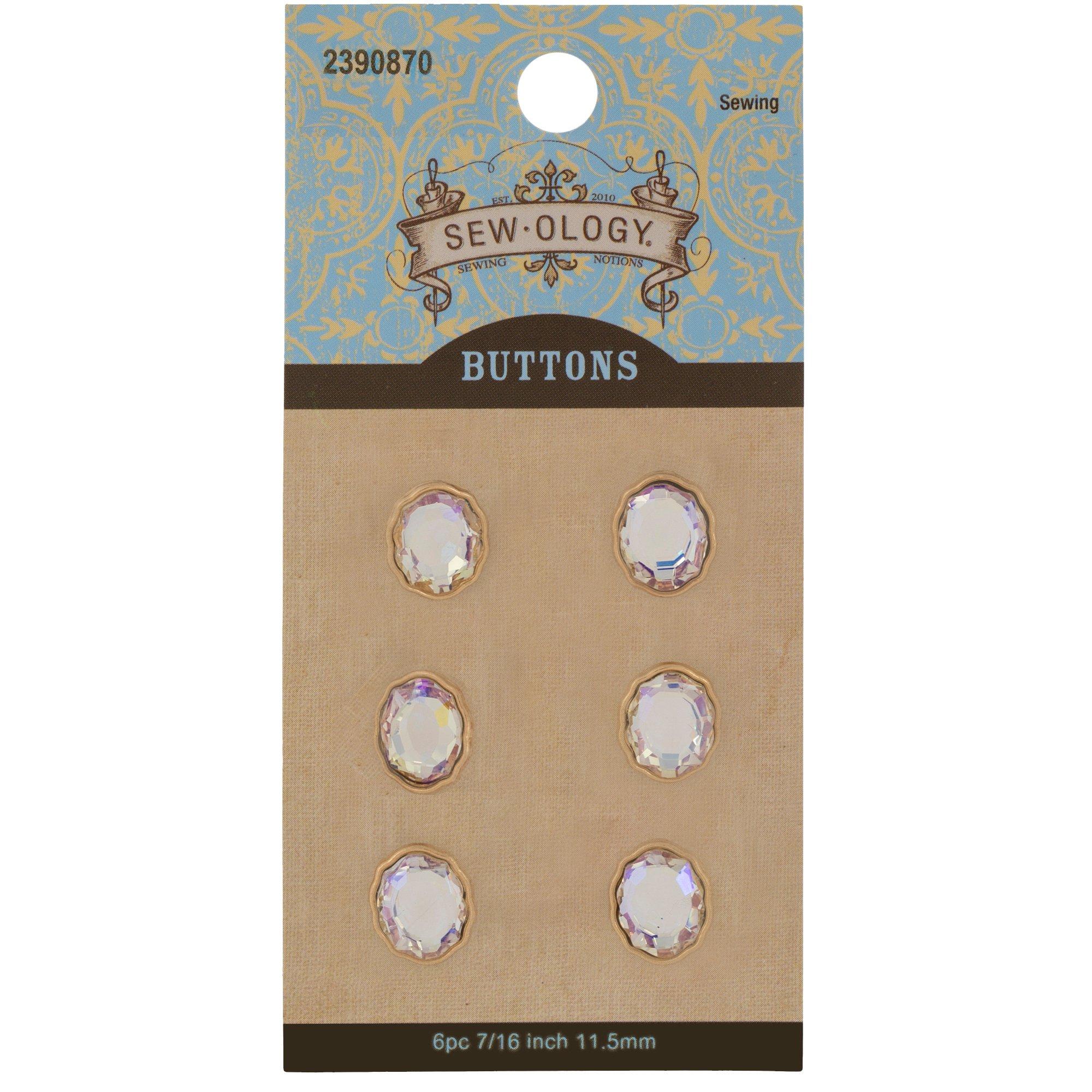 Faceted Oval Rhinestone Shank Buttons | Hobby Lobby | 2390870