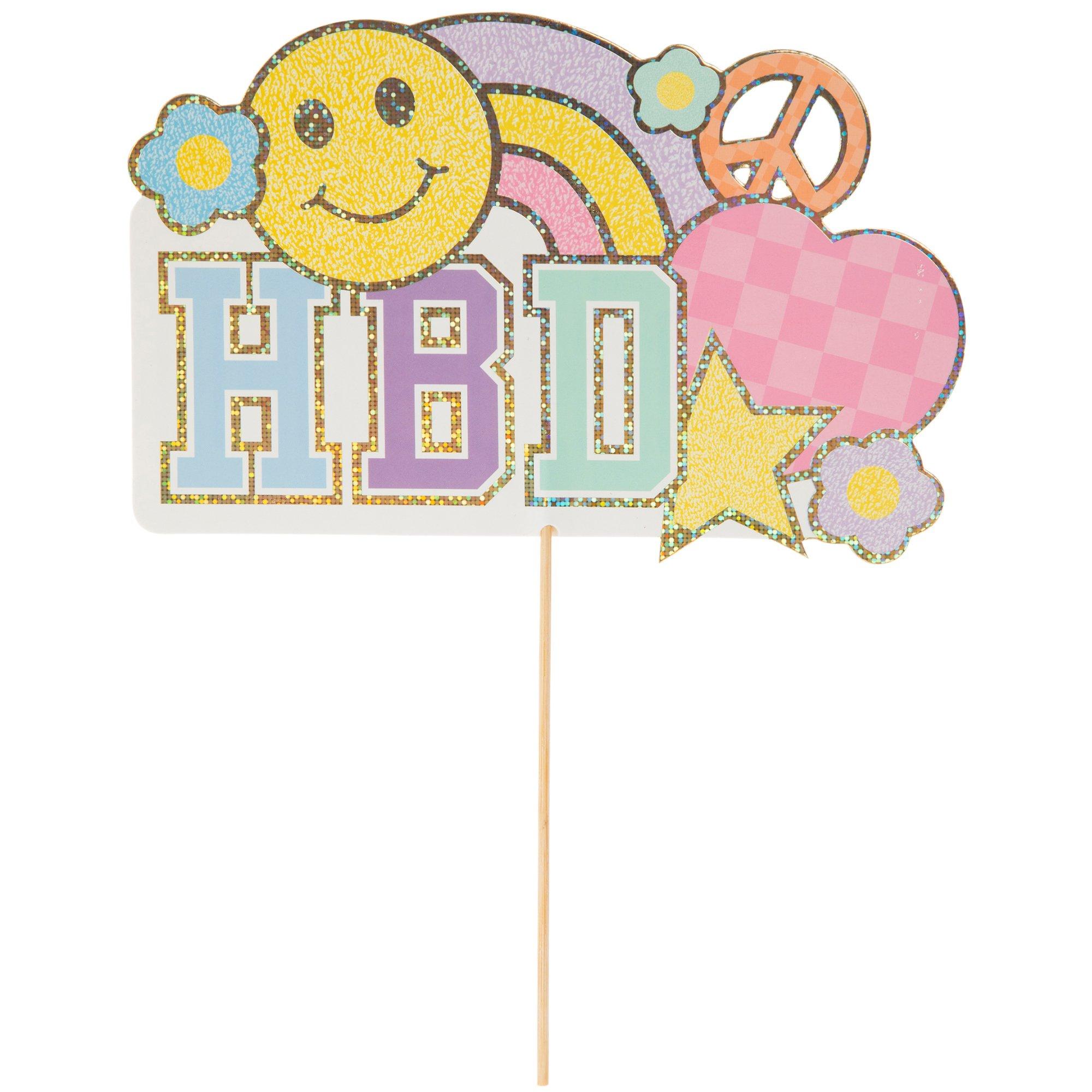 Preppy Patchwork Happy Birthday Cake Topper Hobby Lobby 2390904