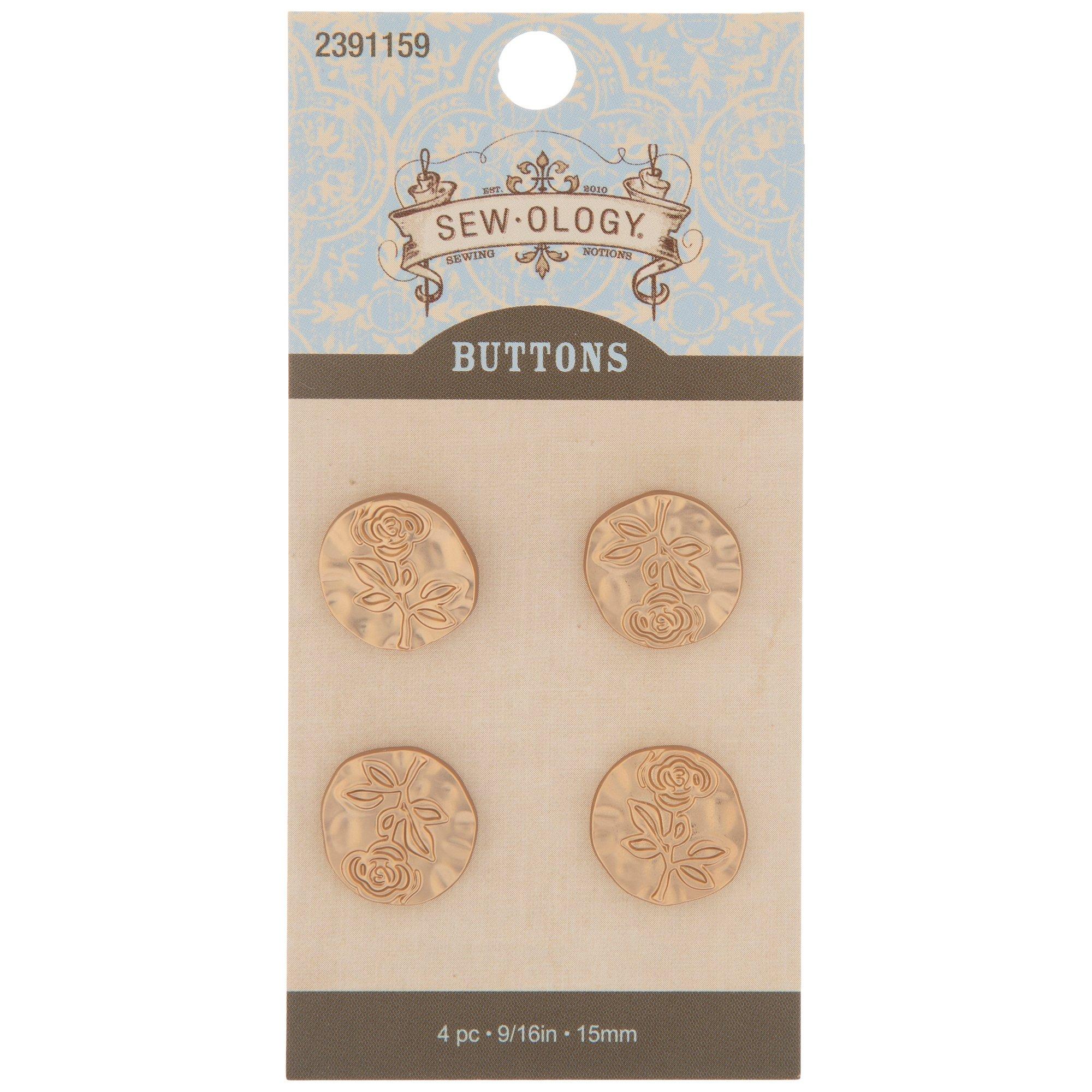 Gold Stamped Floral Buttons Hobby Lobby 2391159