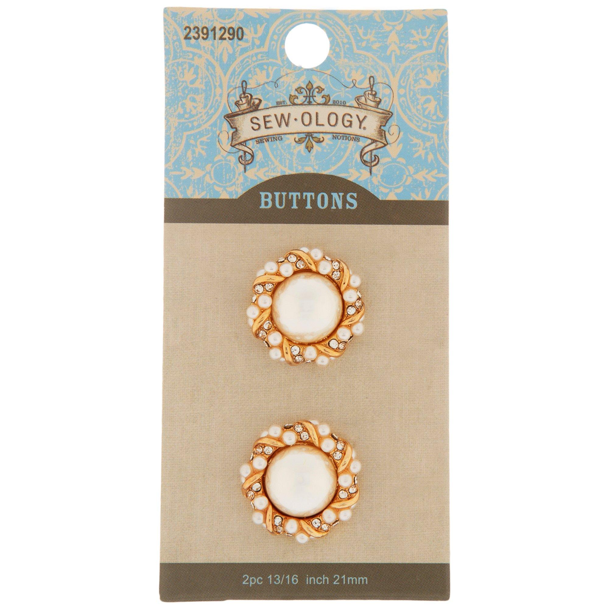White Pearl Rhinestone Buttons Hobby Lobby 2391290