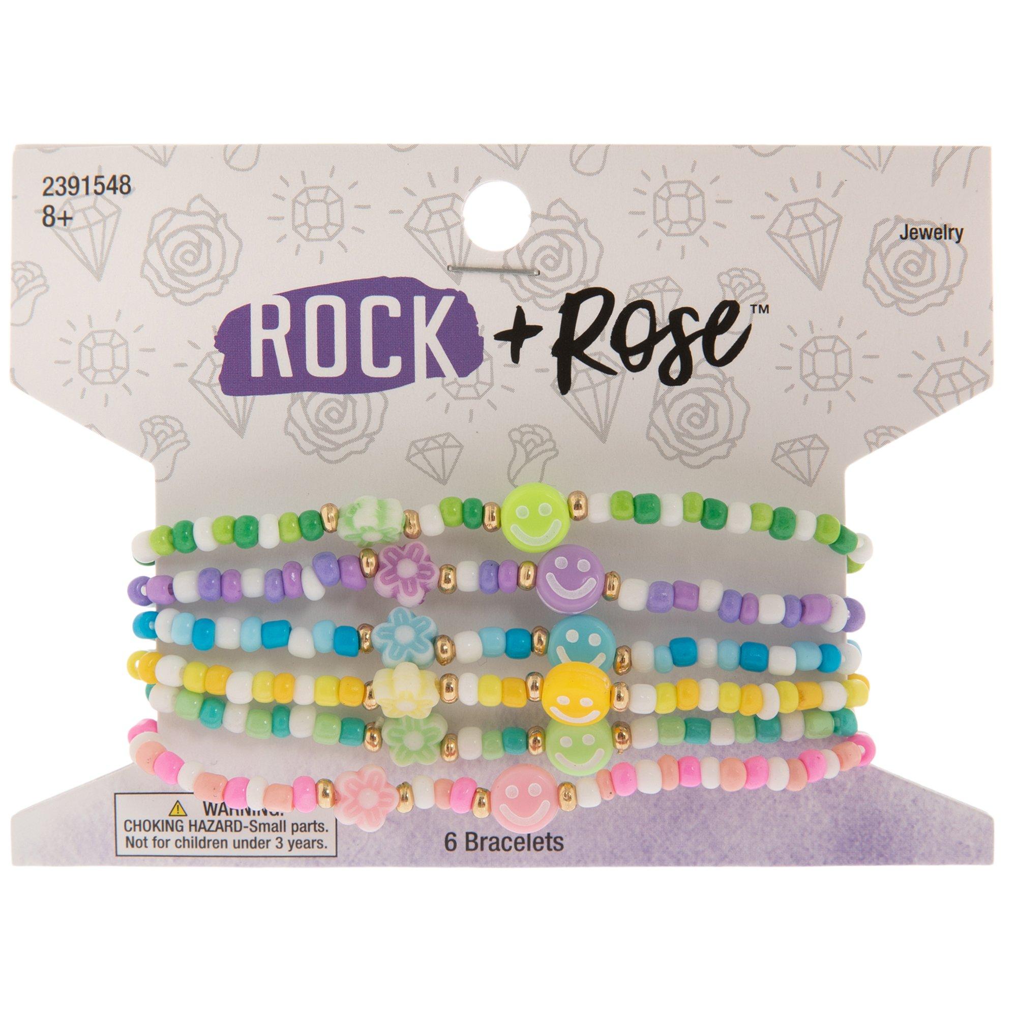 Flower & Smiley Face Beaded Bracelets Hobby Lobby 2391548