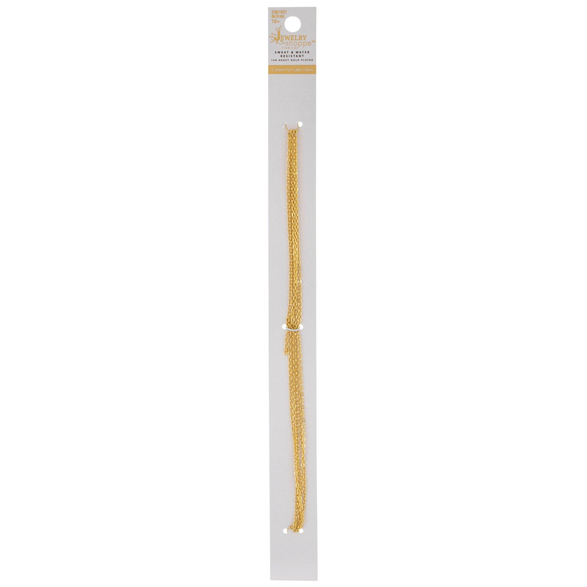 14K Heavy Gold Plated Cable Necklace Chain 40 Hobby Lobby 2391621