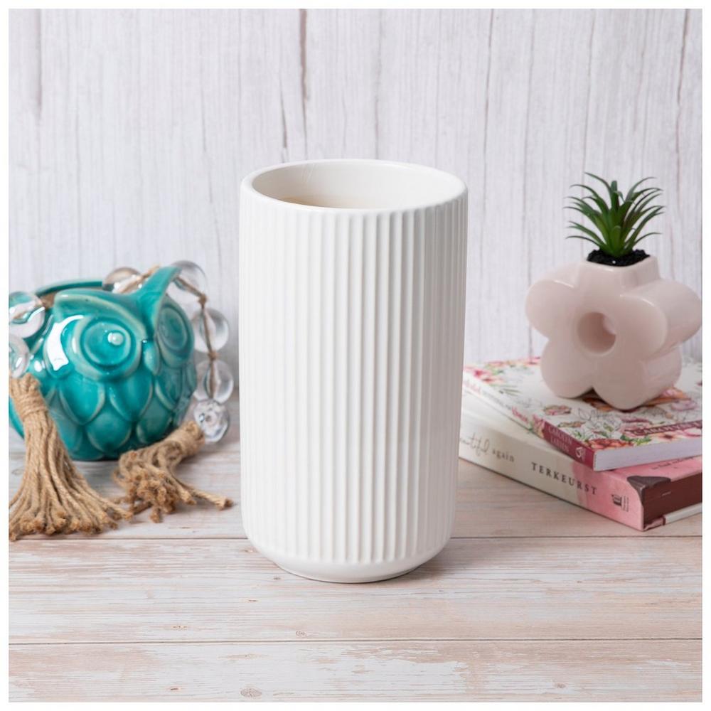 White Ribbed Vase | Hobby Lobby | 2392454