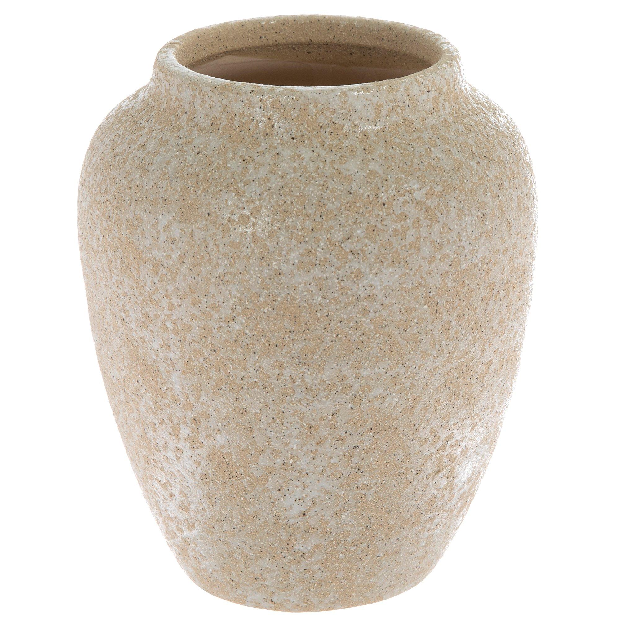 Ceramic Beige & White Vase | Hobby Lobby