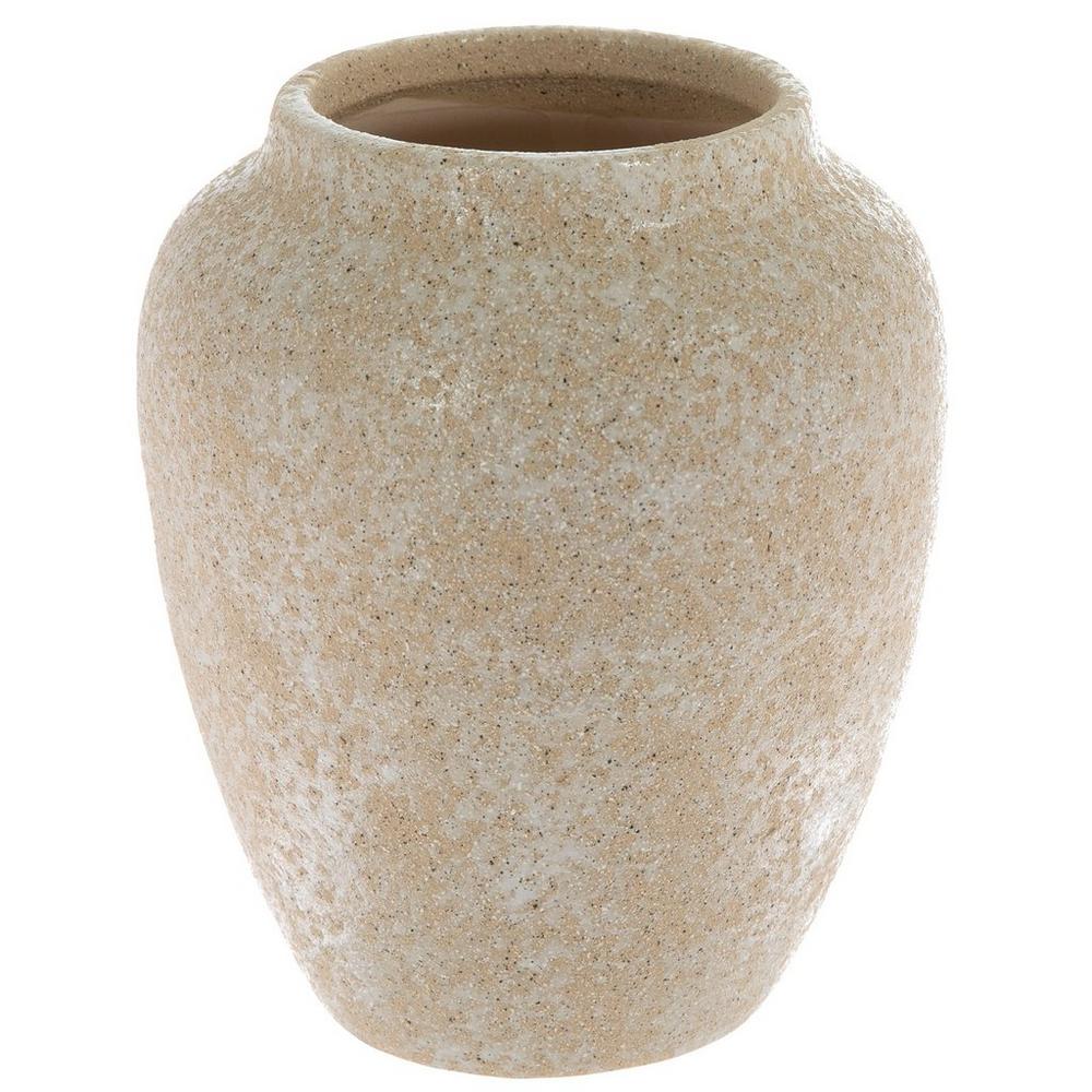 Ceramic Beige & White Vase