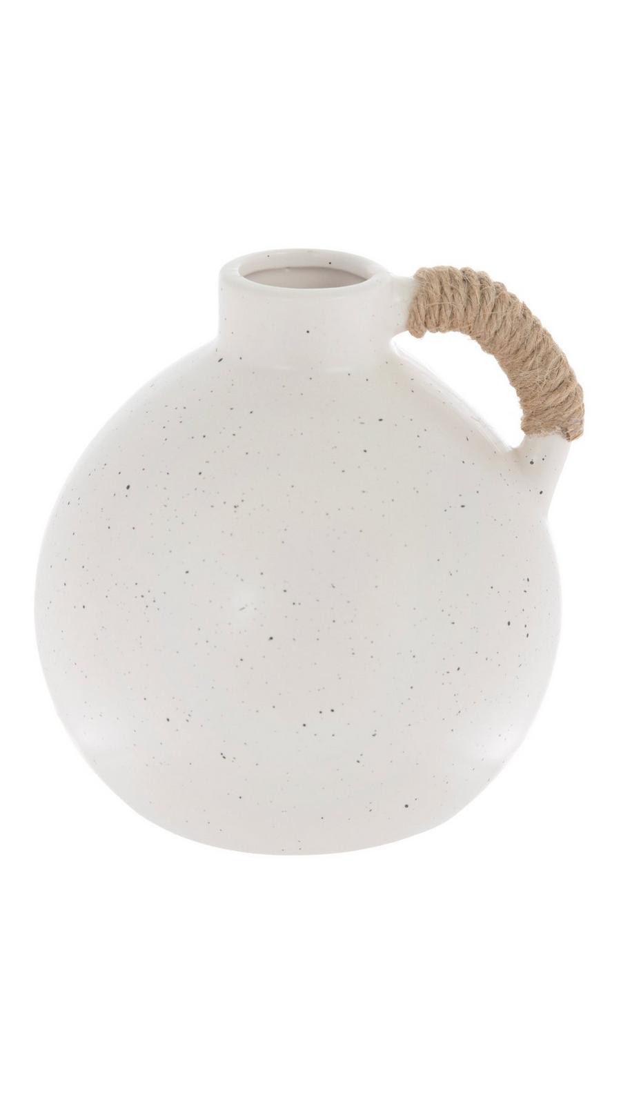 White Round Vase With Handle | Hobby Lobby | 2392652