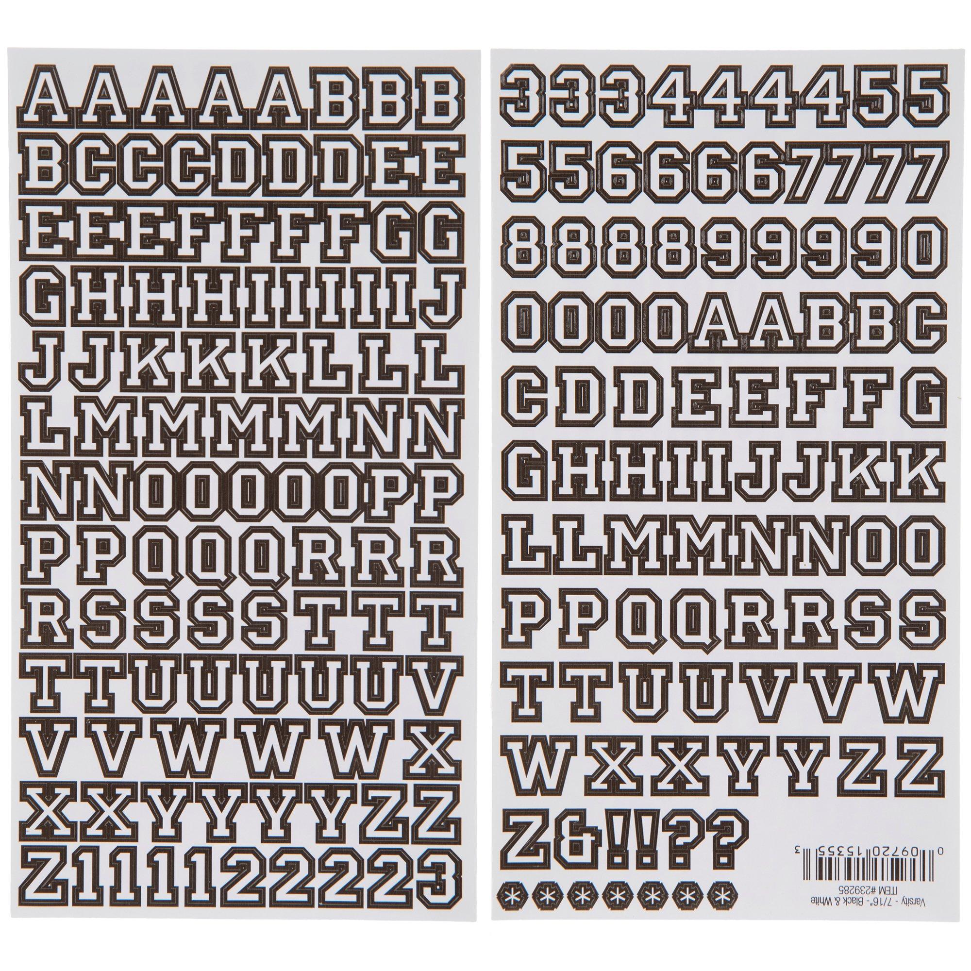 Varsity Alphabet Stickers Hobby Lobby 239285