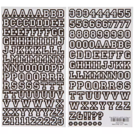 Sticko Alphabet Stickers Black Script Poster