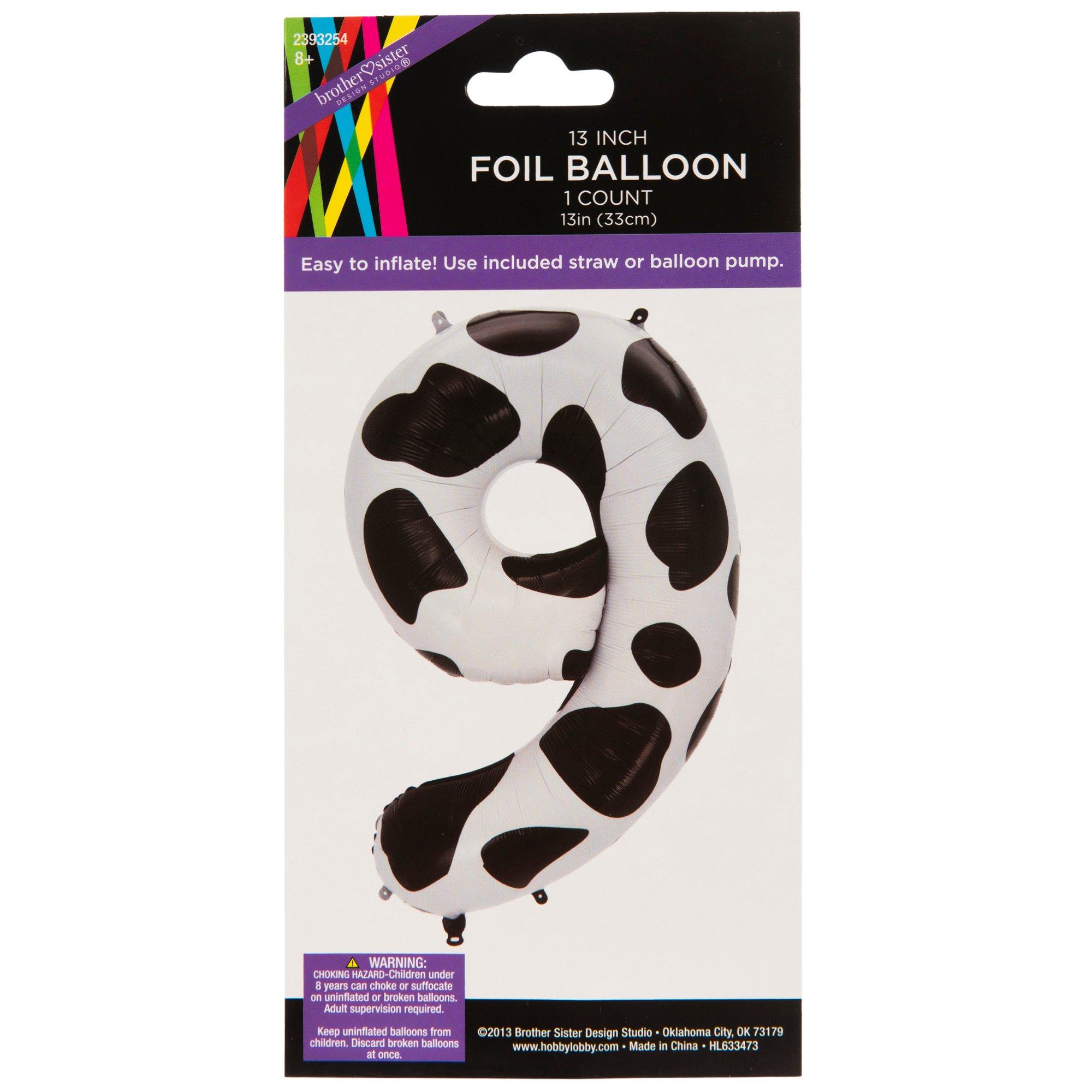 Cow Print Foil Number Balloon Hobby Lobby 2393254