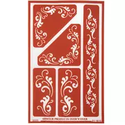 Reusable Glass Etching Filigree Stencil