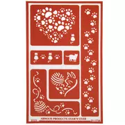 Reusable Glass Etching Cats Stencil
