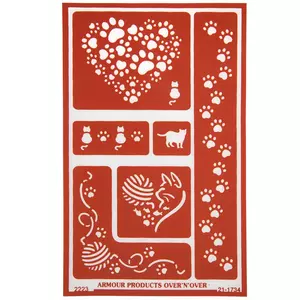 Reusable Glass Etching Cats Stencil