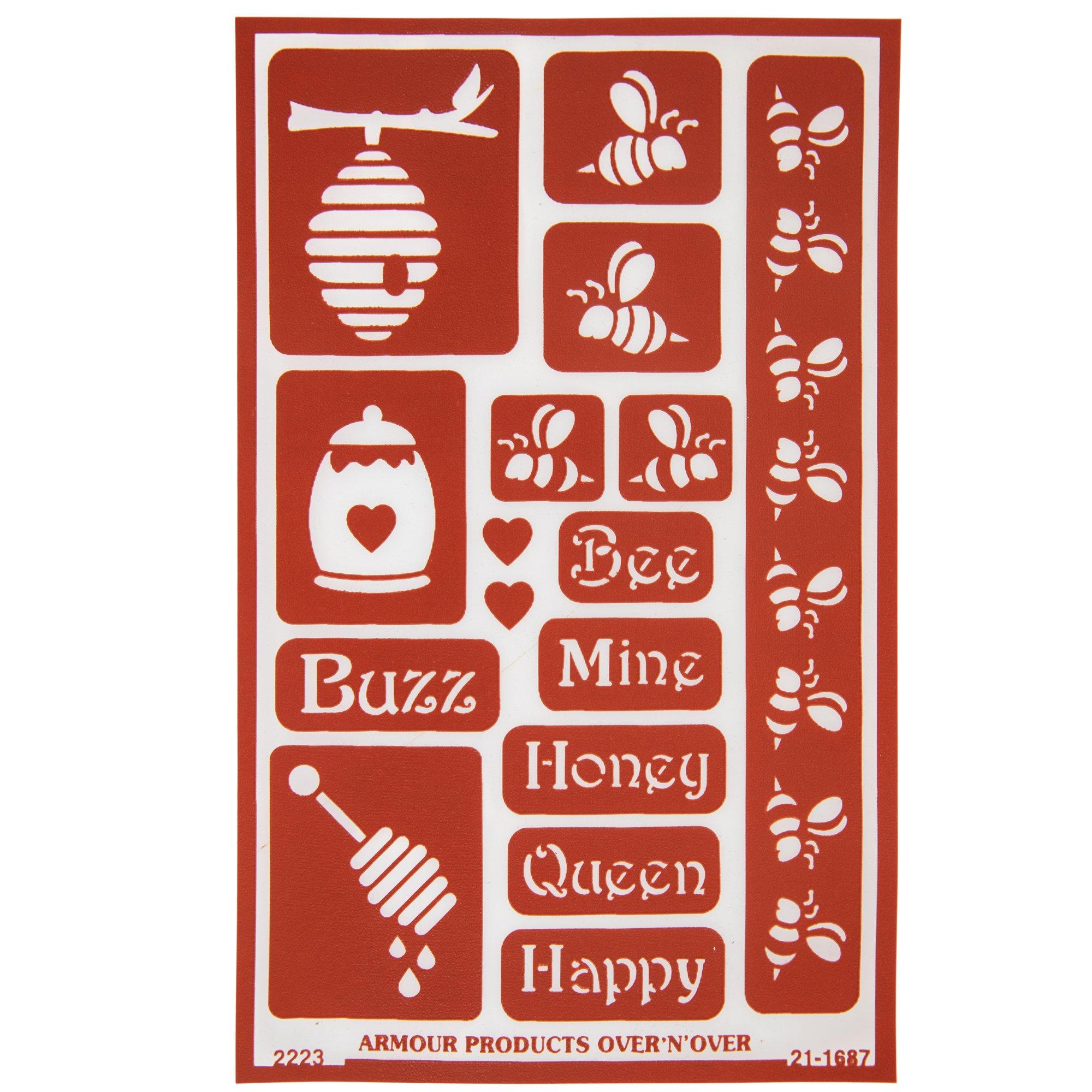 Reusable Glass Etching Bees Stencil Hobby Lobby 2396851