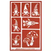 Reusable Glass Etching Gnomes Stencil