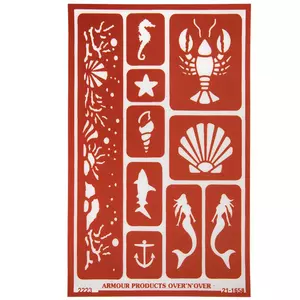 Reusable Glass Etching Sea Life Stencil