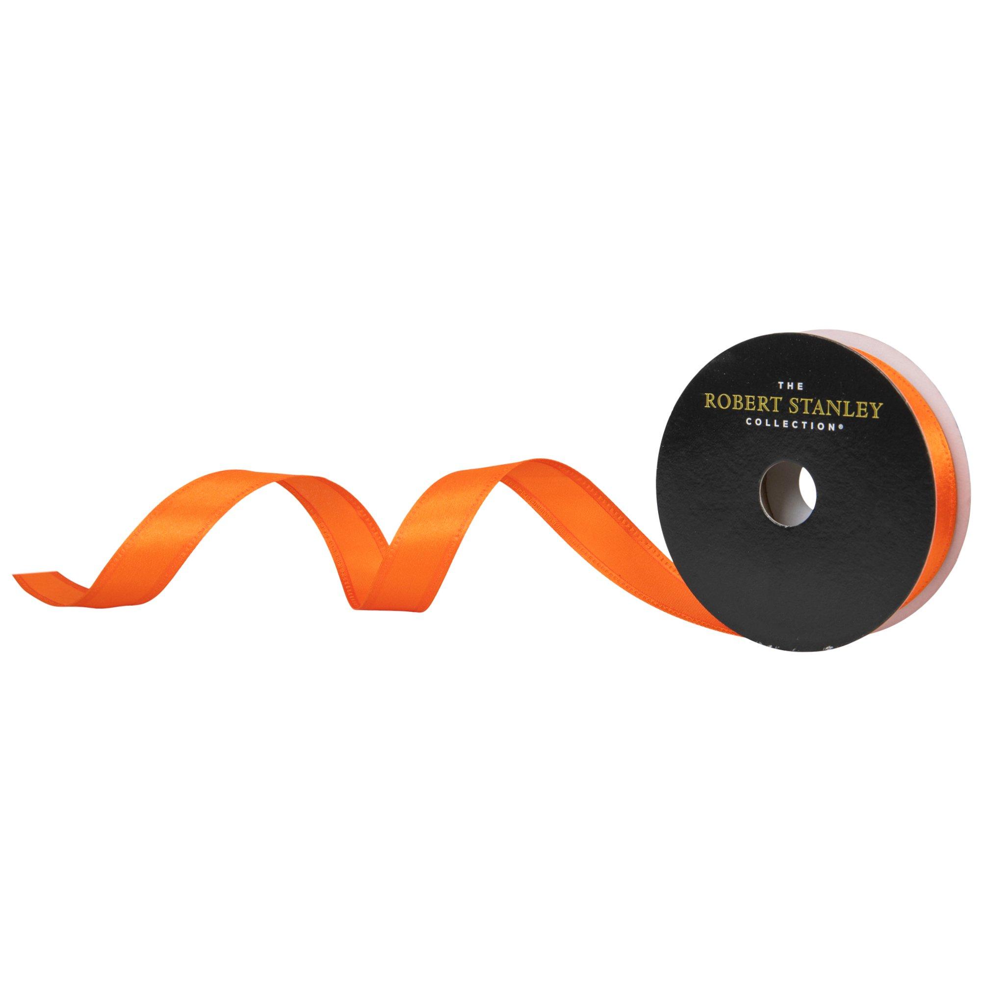 Single-Face Wired Edge Satin Ribbon - 7/8