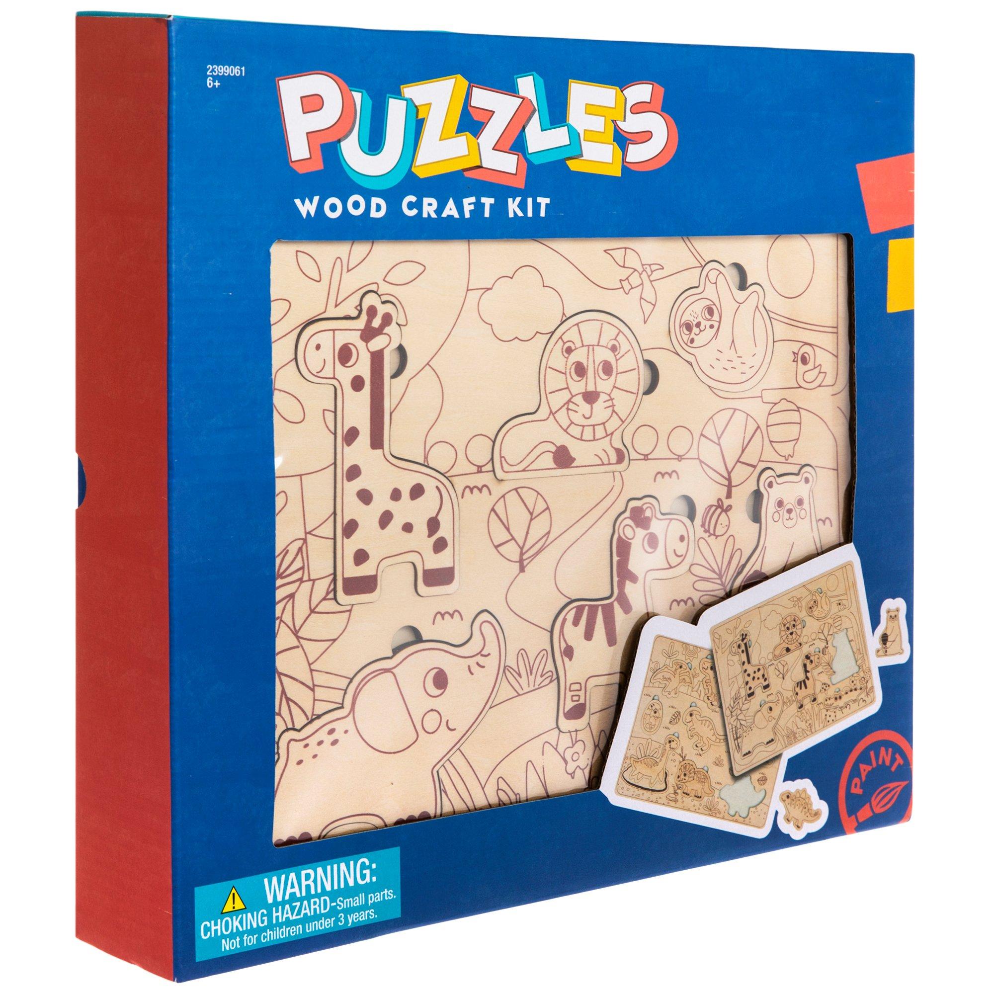 Paint Your Own Dino & Zoo Puzzles Kit Hobby Lobby 2399061