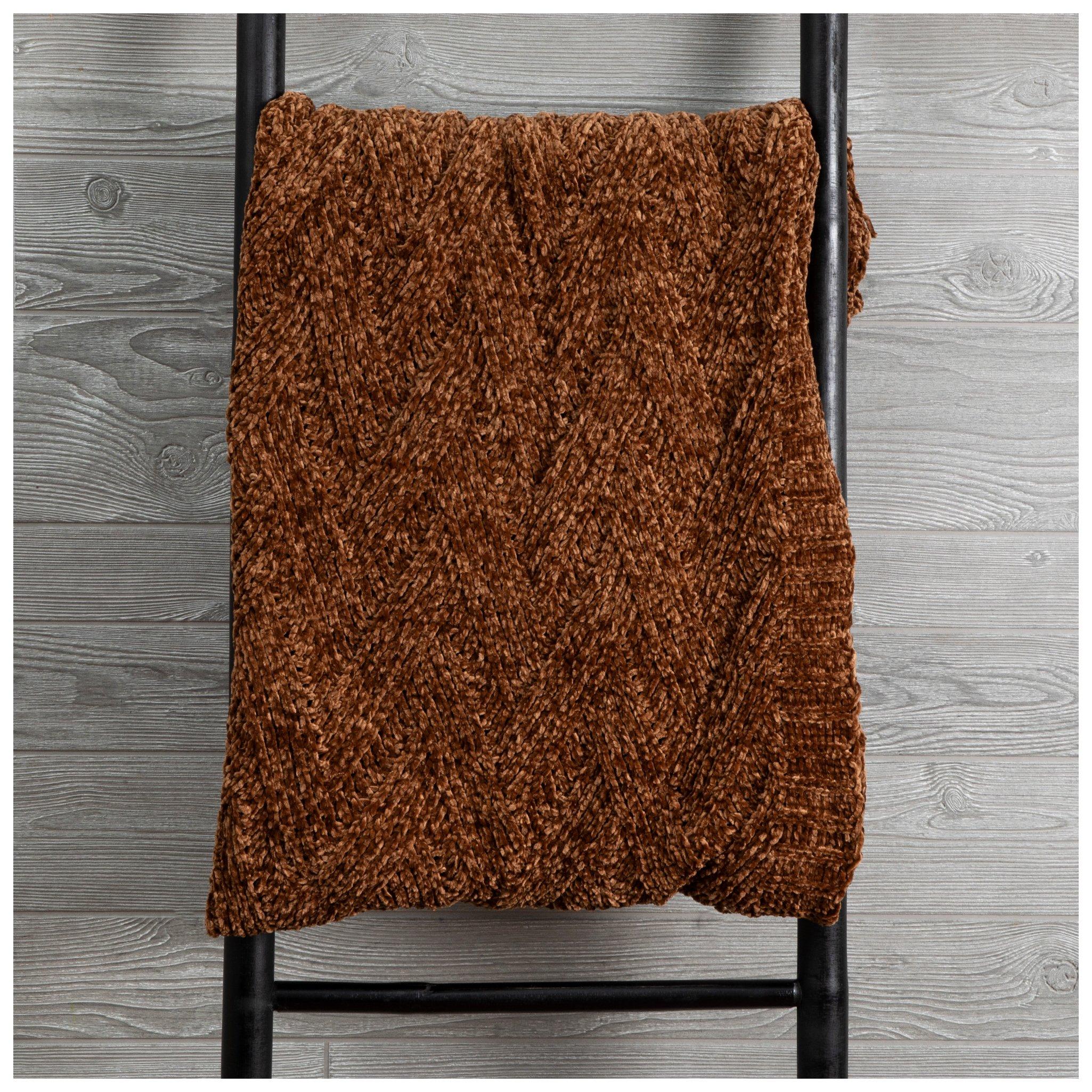 Brown Woven Chenille Throw Blanket Hobby Lobby 2400018