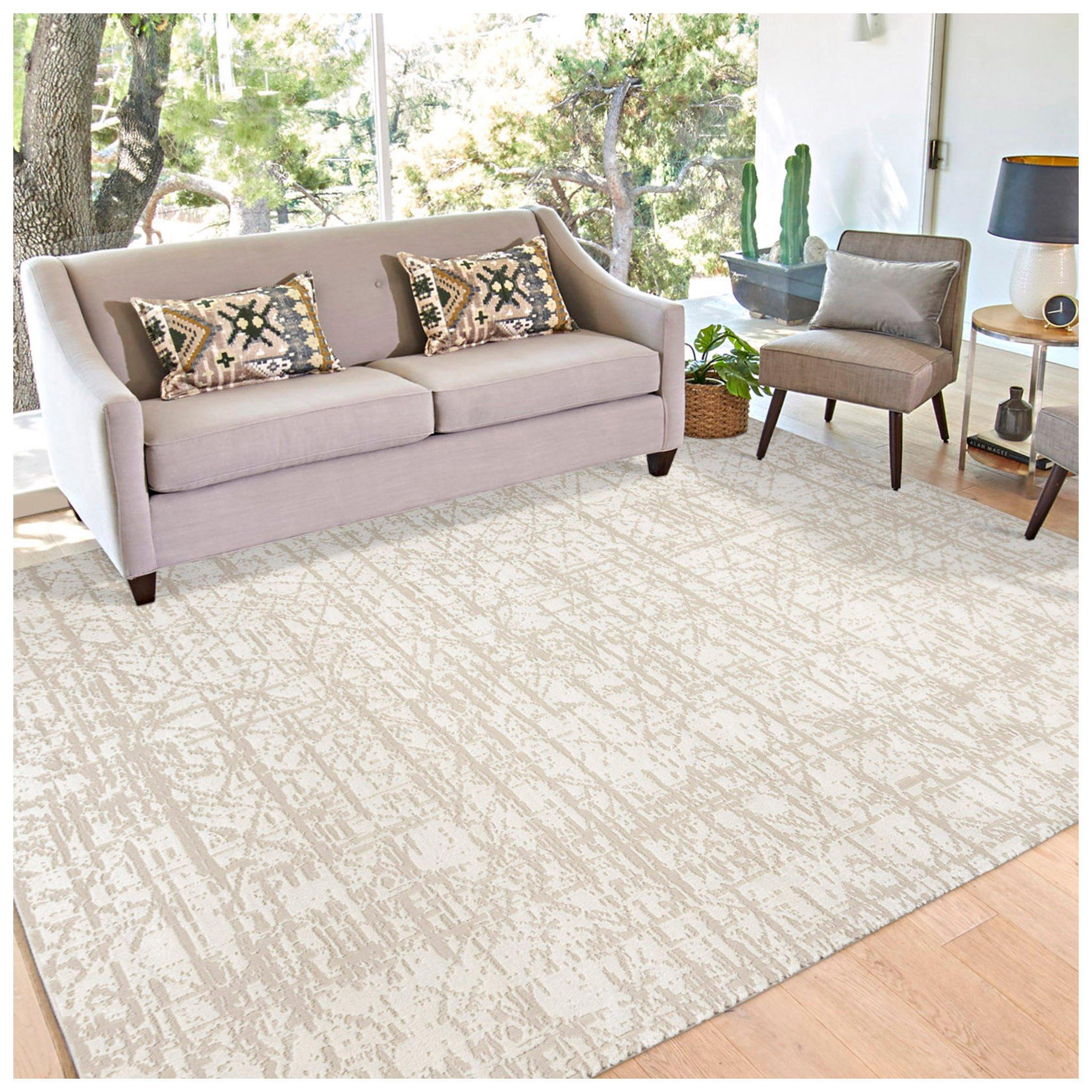 Cream & Beige Abstract Henley Rug | Hobby Lobby | 2400935