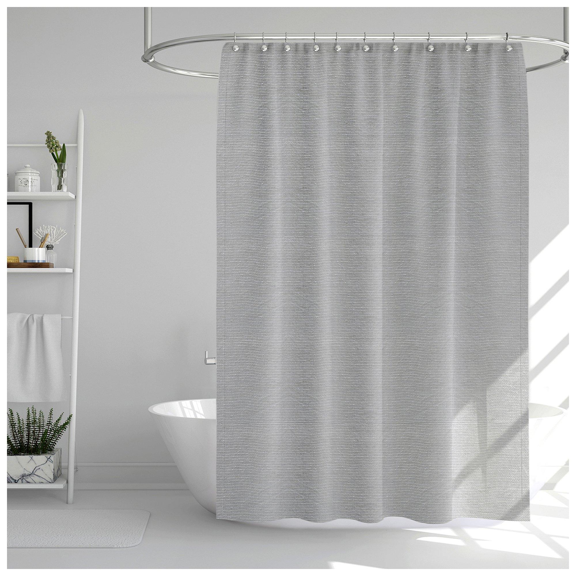 Gray & White Woven Shower Curtain Hobby Lobby 2401362