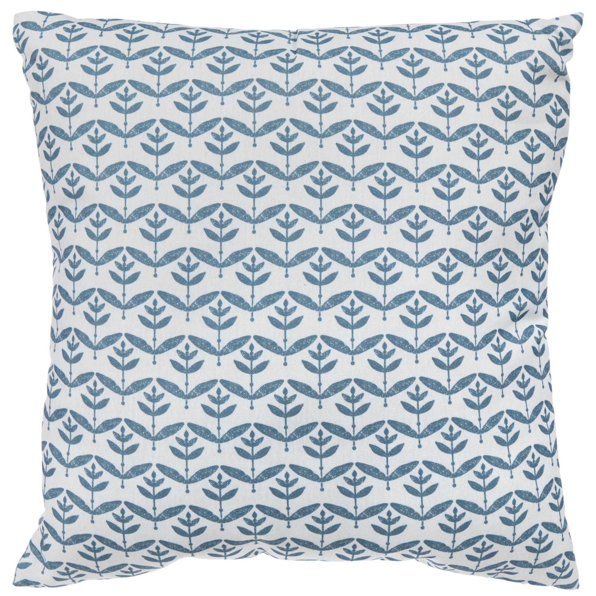Blue & White Dainty Leaf Throw Pillow Hobby Lobby 2401552