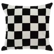 Black & White Checkered Throw Pillow