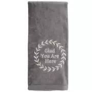 Glad You Are Here Velour Hand Towel