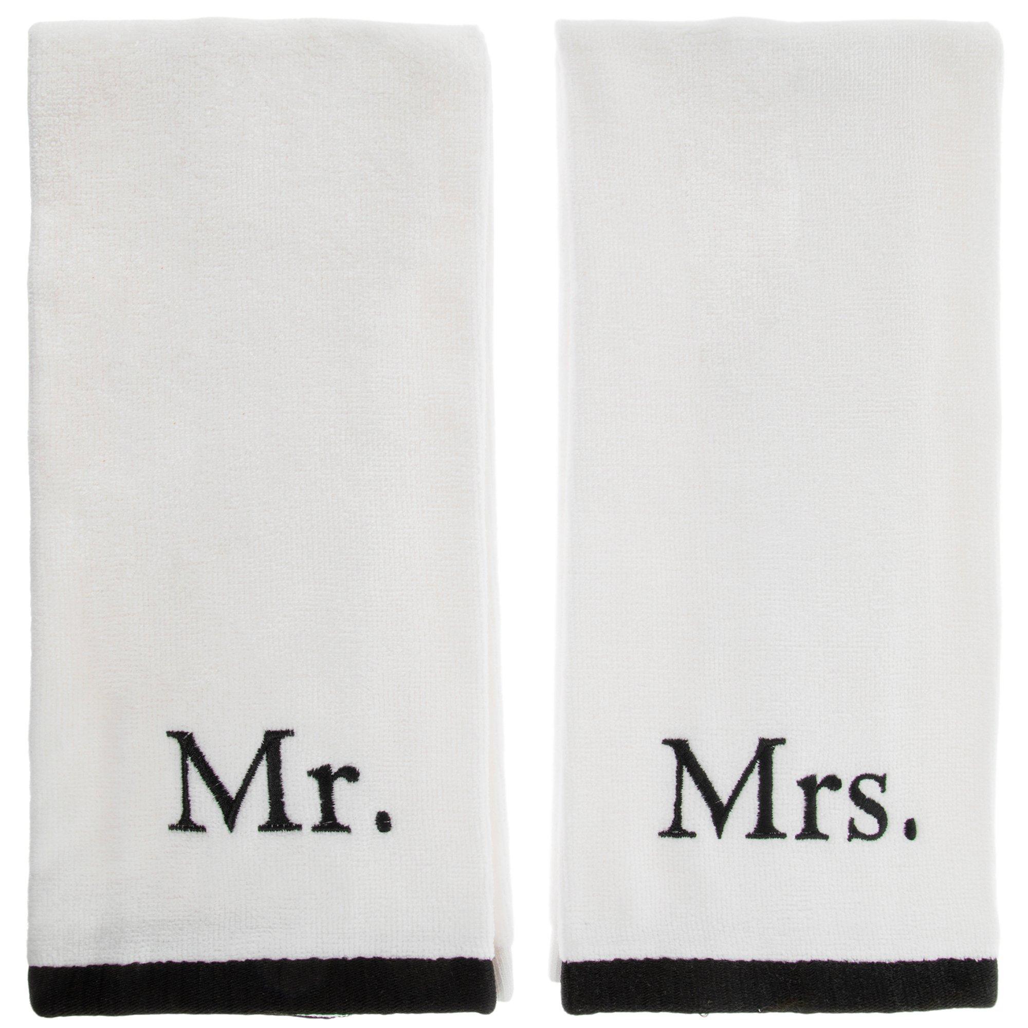 Mr & Mrs Embroidered Velour Hand Towels Hobby Lobby 2402592