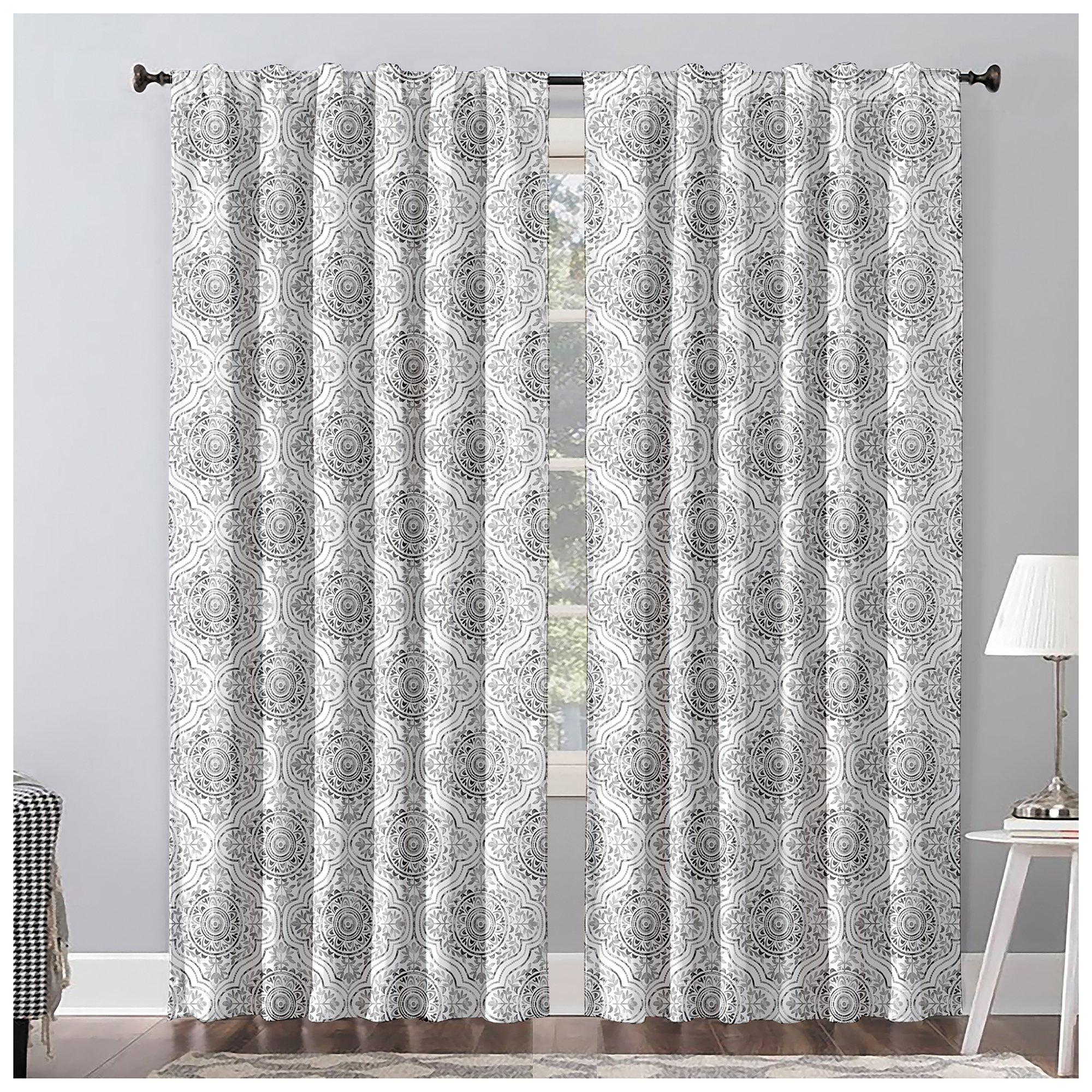 Gray & White Medallion Blackout Curtain Hobby Lobby 2404788