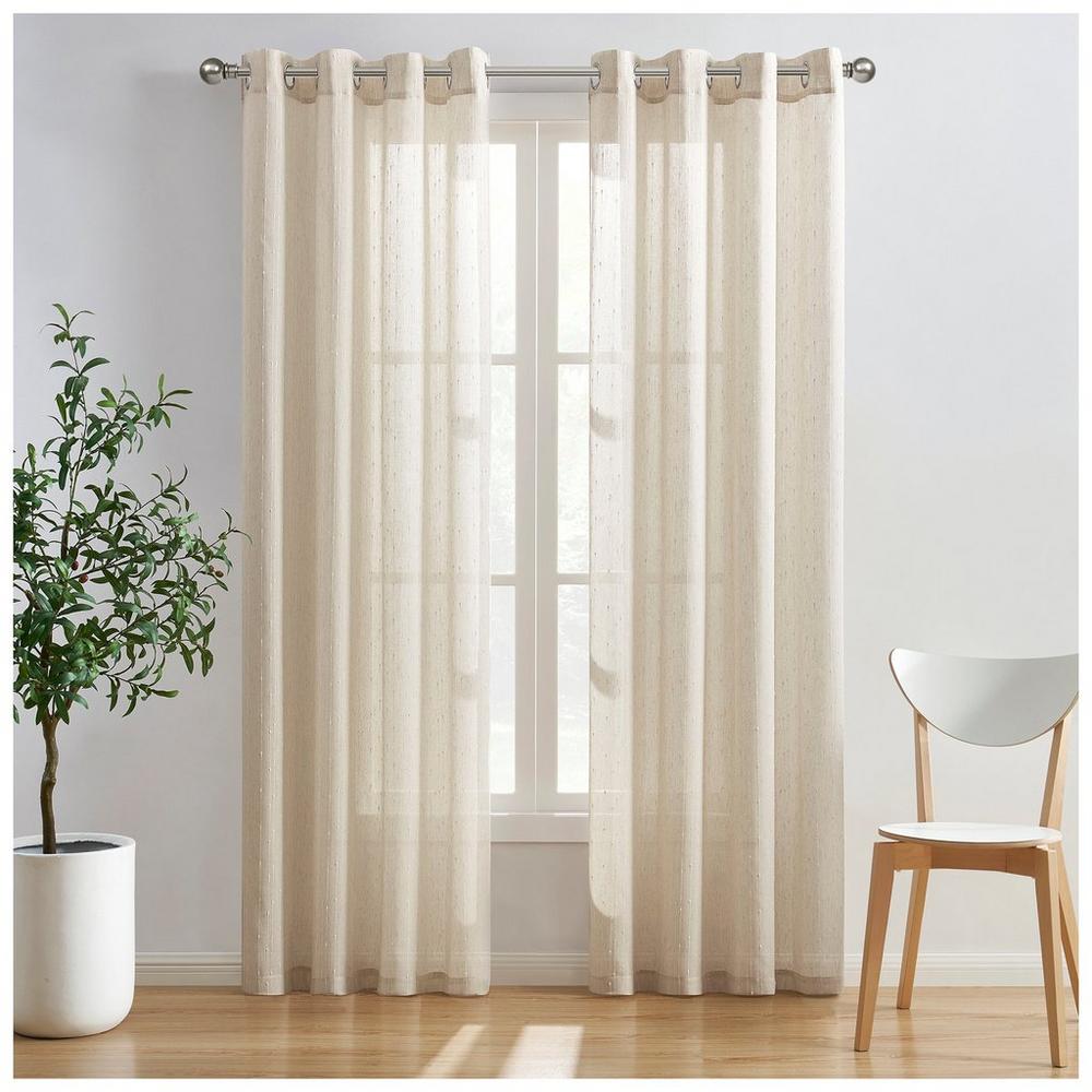 Taupe Striped Light Filtering Window Curtain | Hobby Lobby | 2405009