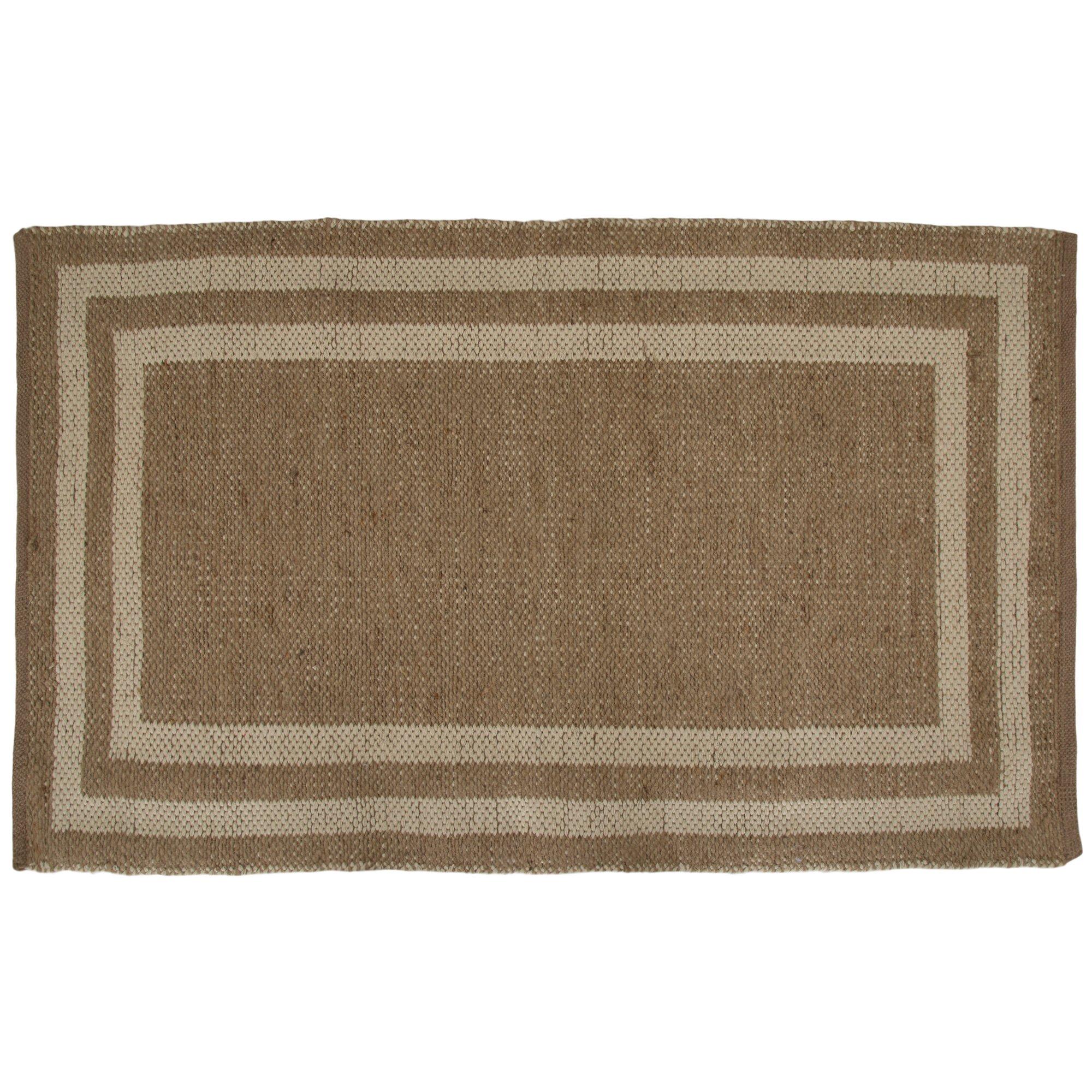 Reversible Beige & White Woven Rug Hobby Lobby 2405660