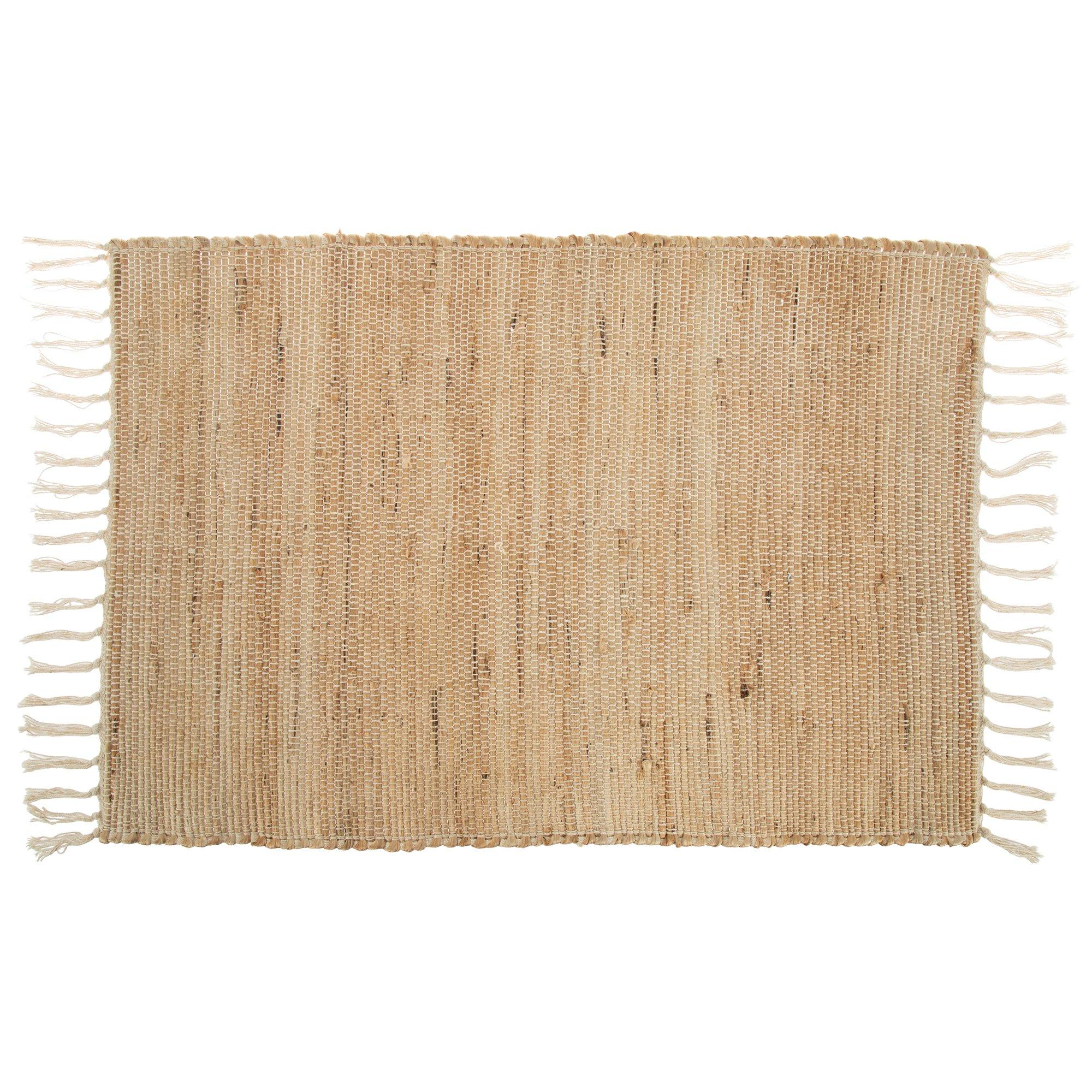 Beige Woven Fringe Rug Hobby Lobby 2405686