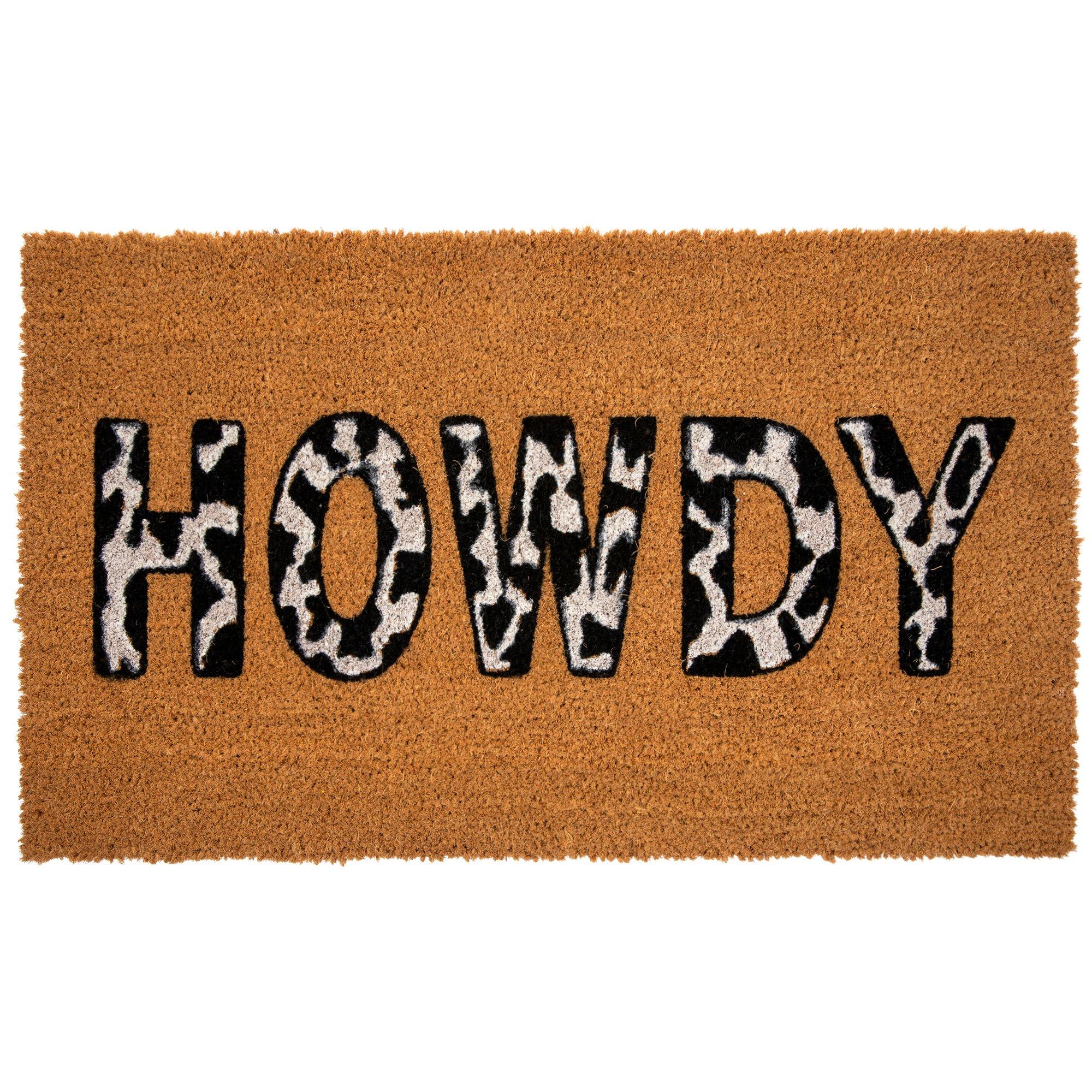 Howdy Cow Print Coir Doormat Hobby Lobby 2405777