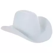 White Mini Felt Cowboy Hat