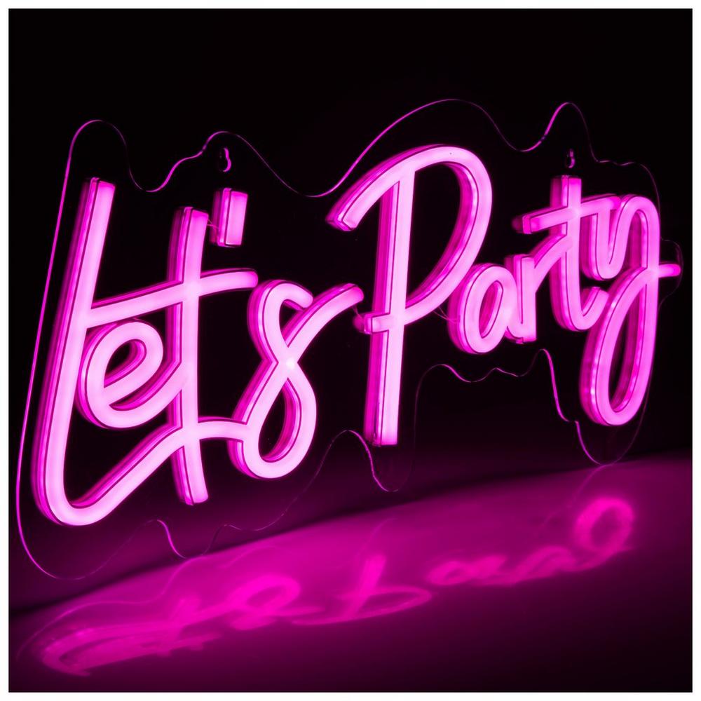 Pink Lets Party LED Neon Sign | Hobby Lobby | 2408128