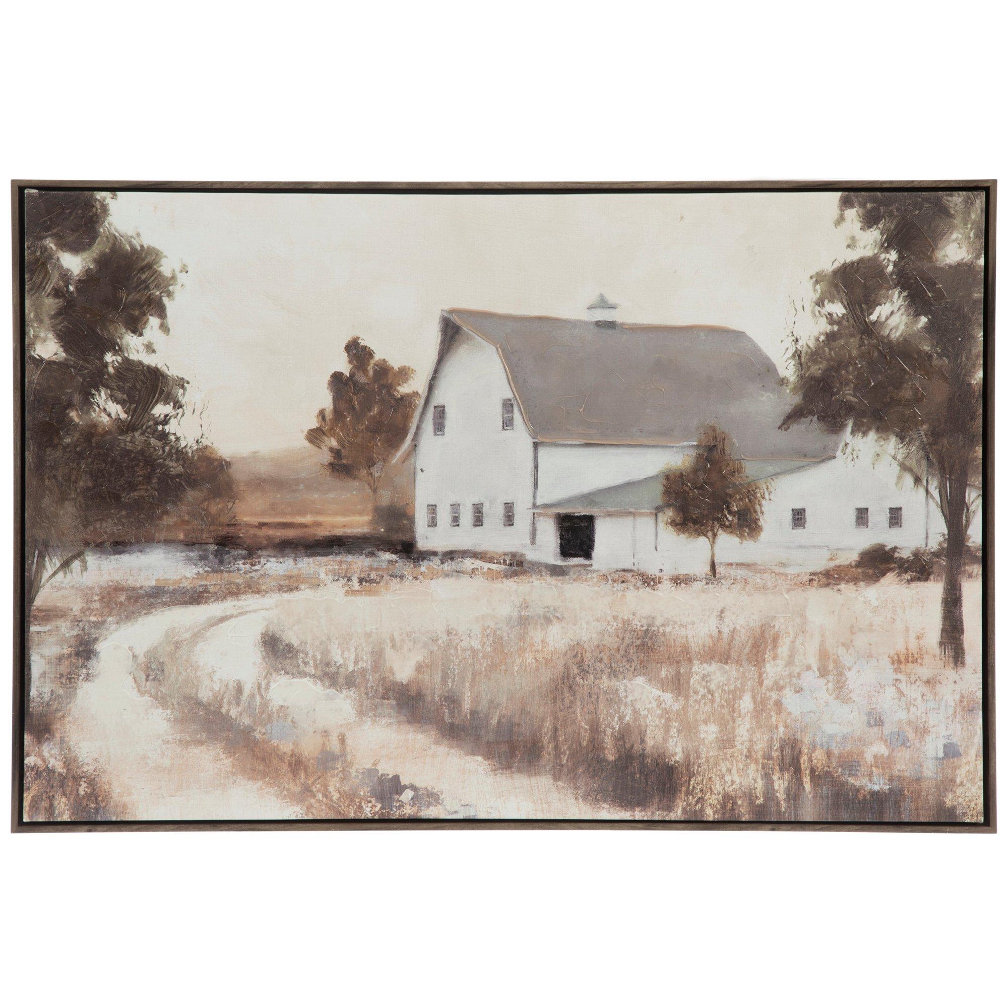 White Barn Canvas Wall Decor | Hobby Lobby | 2408698