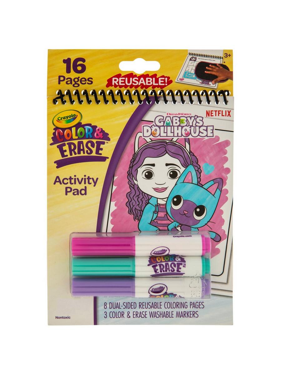 Gabby's Dollhouse Color Erase Crayola Activity Pad Hobby Lobby