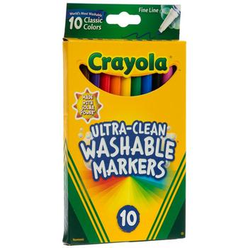 Crayola Fine Line Washable Markers - 10 Piece Set