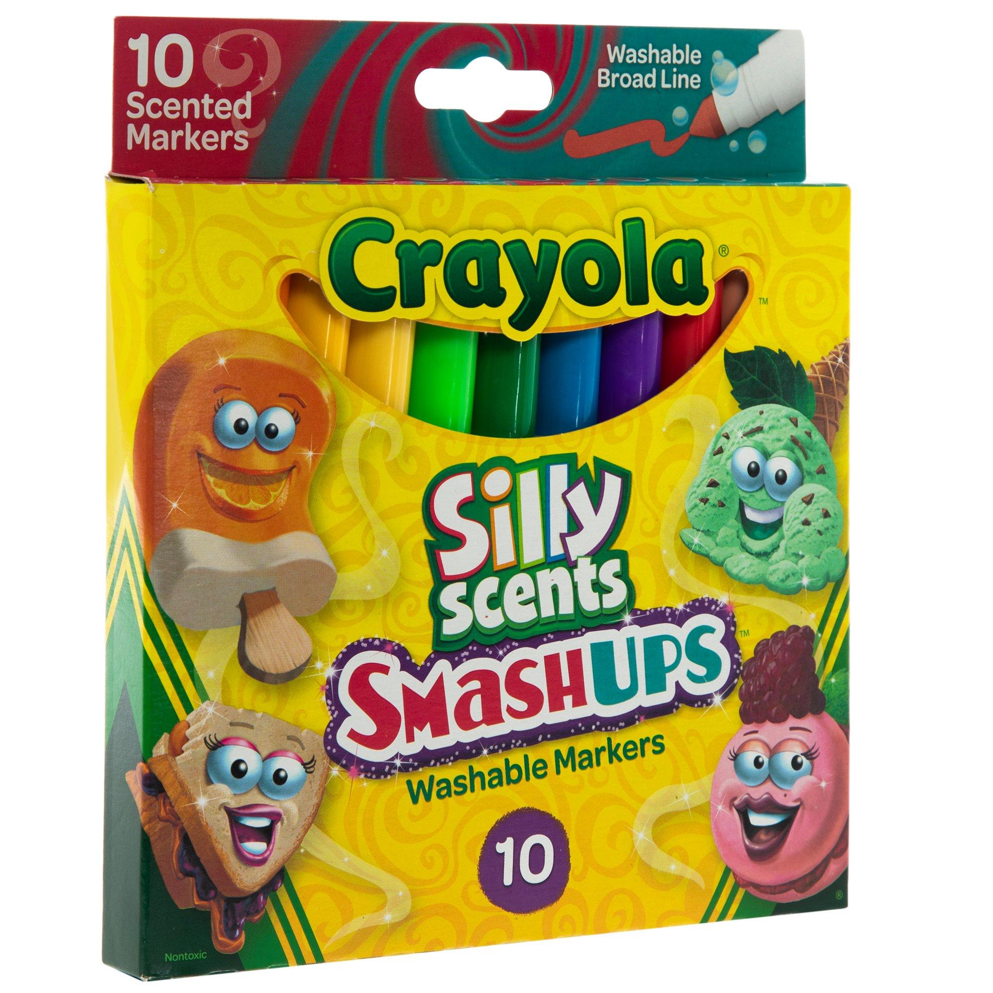 Crayola Silly Scents Smashups Broad Line Markers 10 Piece Set Hobby