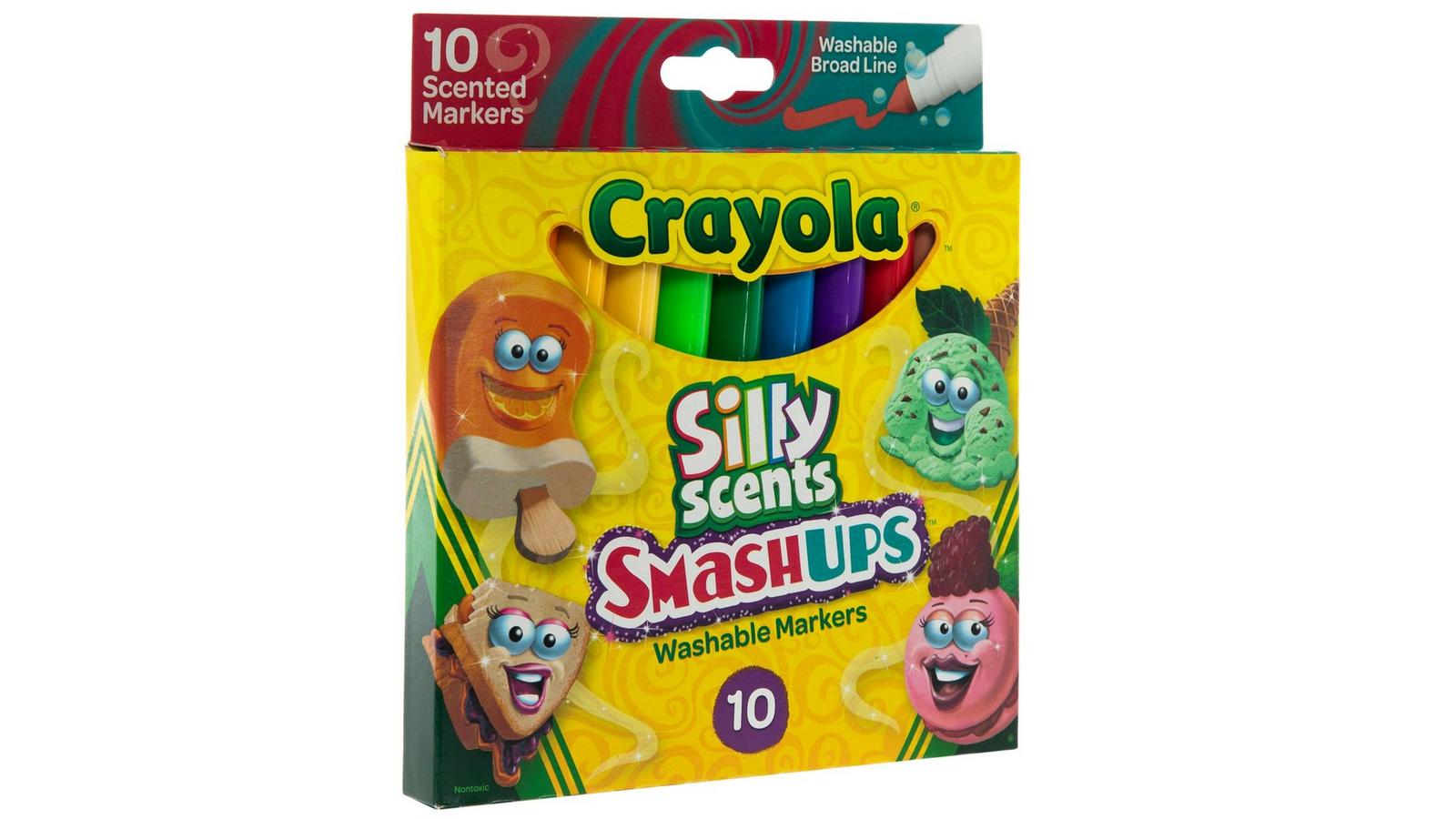 Crayola Silly Scents Smashups Broad Line Markers - 10 Piece Set