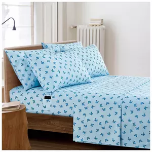 Blue Butterfly Twin XL Sheets & Pillowcase