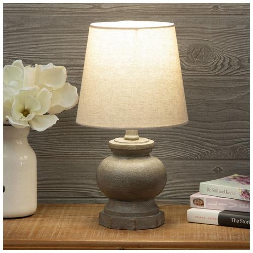 Gray Rustic Table Lamp