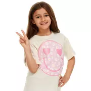 Smiley Face Floral Youth T-Shirt