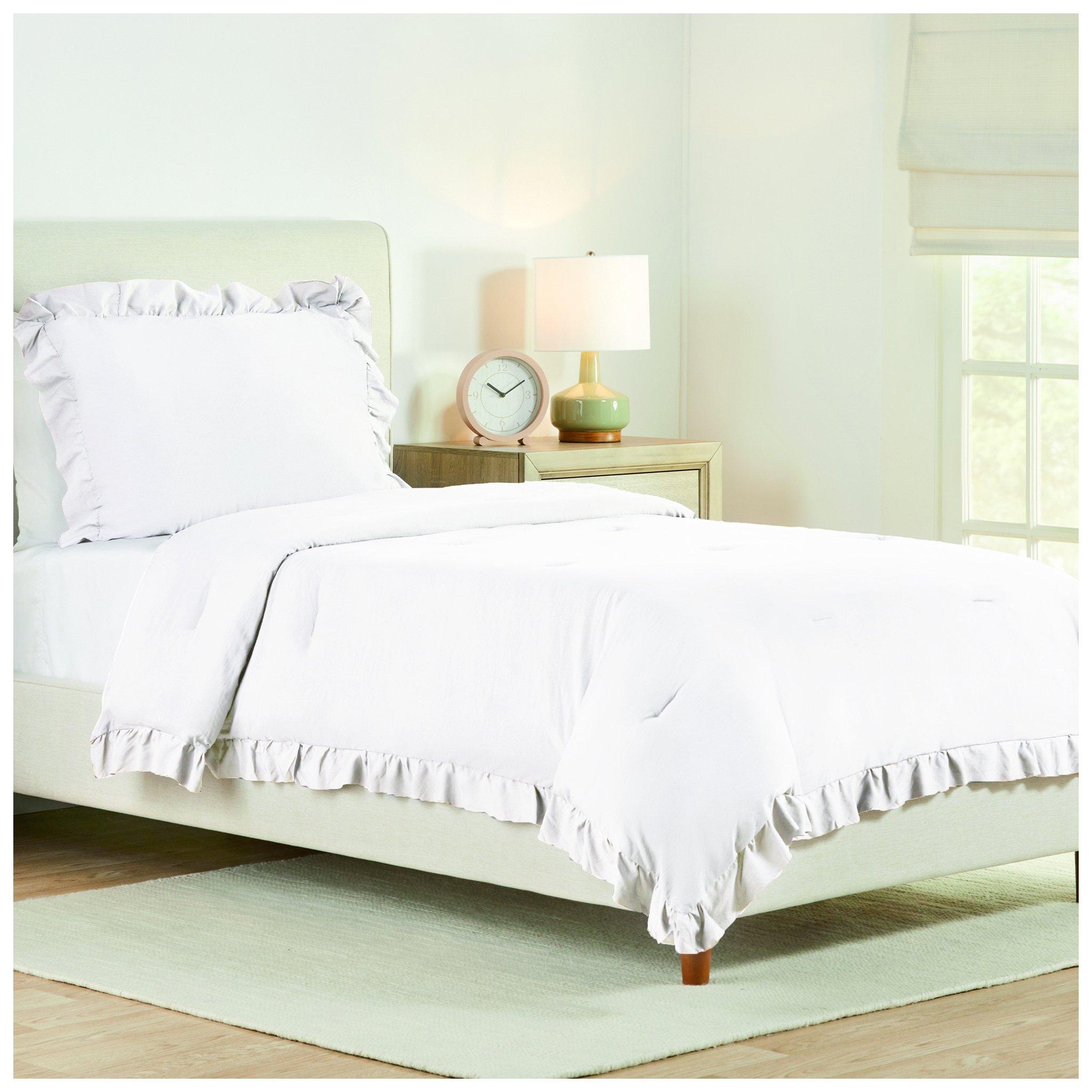 White Ruffle Comforter Set Hobby Lobby 2414514