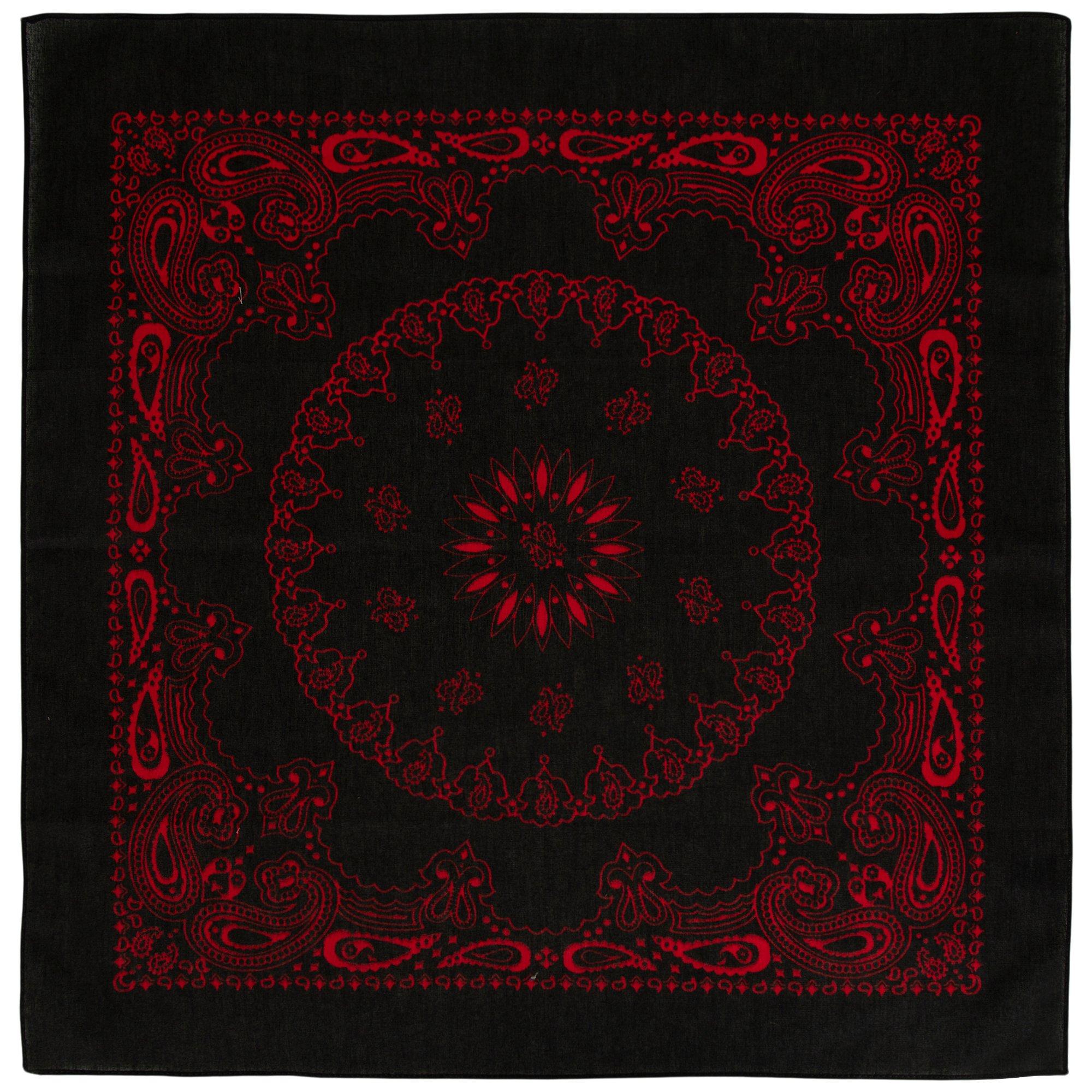 Black & Red Paisley Bandana