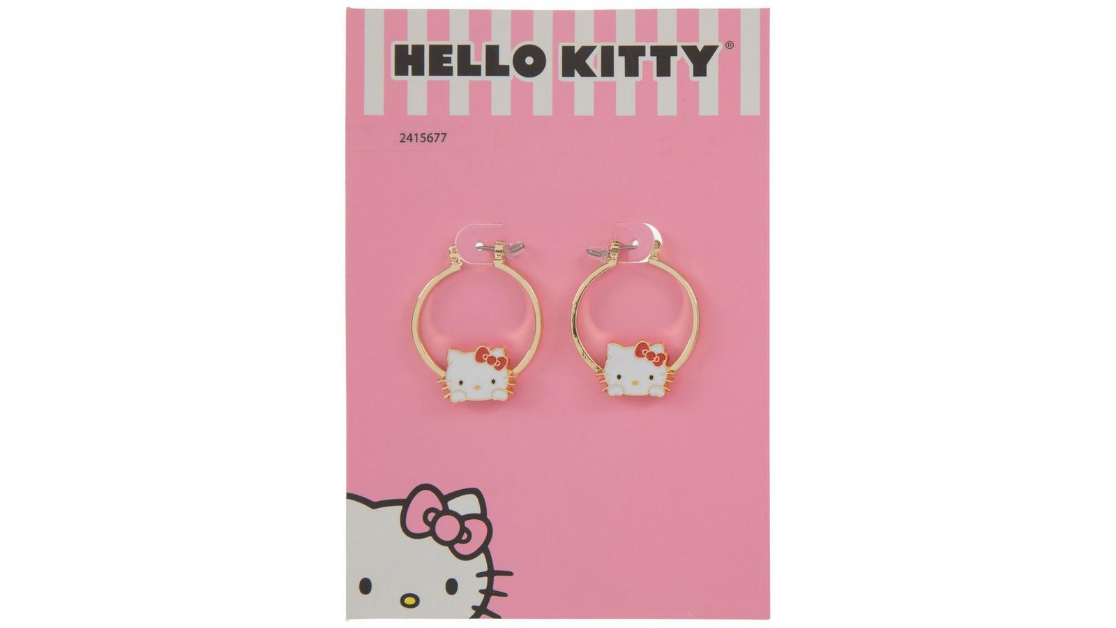 ピアス Hello Kitty Hoop Earrings Amazon.com: Sanrio Hello Kitty Womens Hoop Earrings - Gold