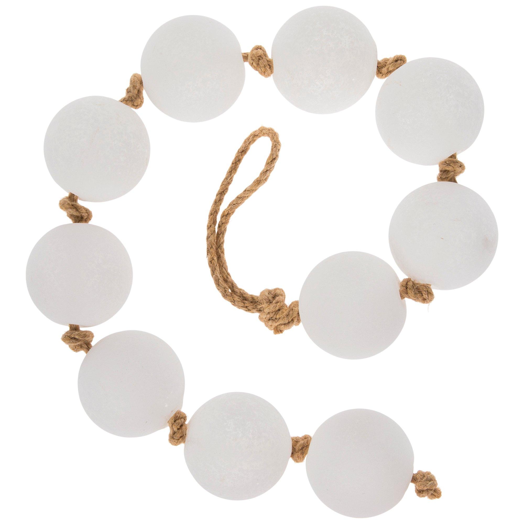 White Sea Glass Bead Garland Hobby Lobby 2416345