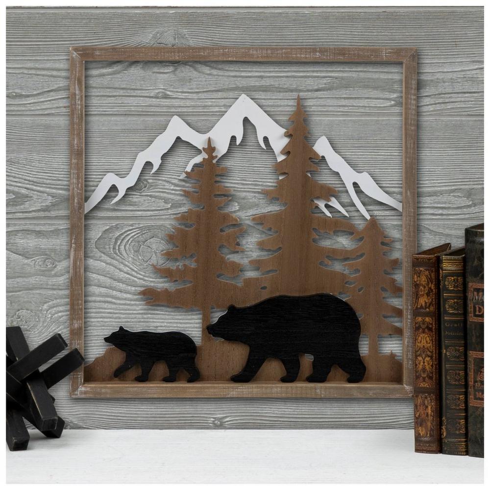 小物入れ Hi Bear Wood Wall Art by beccatapert Hi Bear Poster by